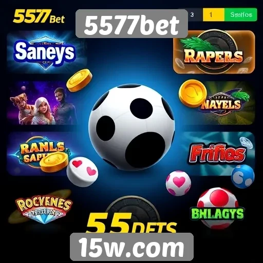 Variedade de jogos disponíveis na plataforma 5577bet